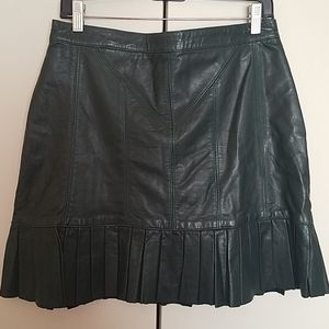Leather mini skirt